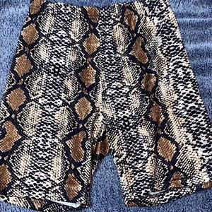 Snakeskin spandex (biker shorts) from SHEIN